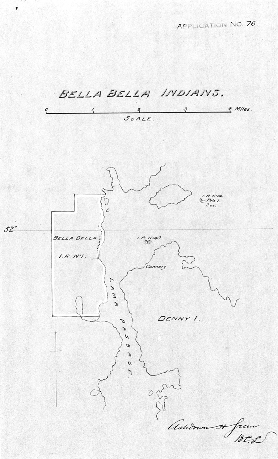 Location of the Bella Bella Indian Reserve